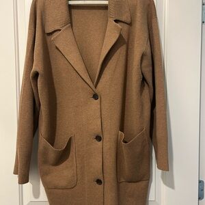 J. Crew Tan Knit Cardigan